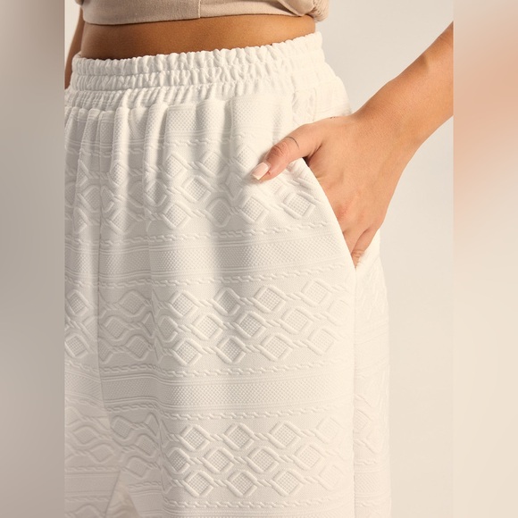 Commense Textured Wide-Leg Pants with Elastic Waist NWT - Picture 3 of 8